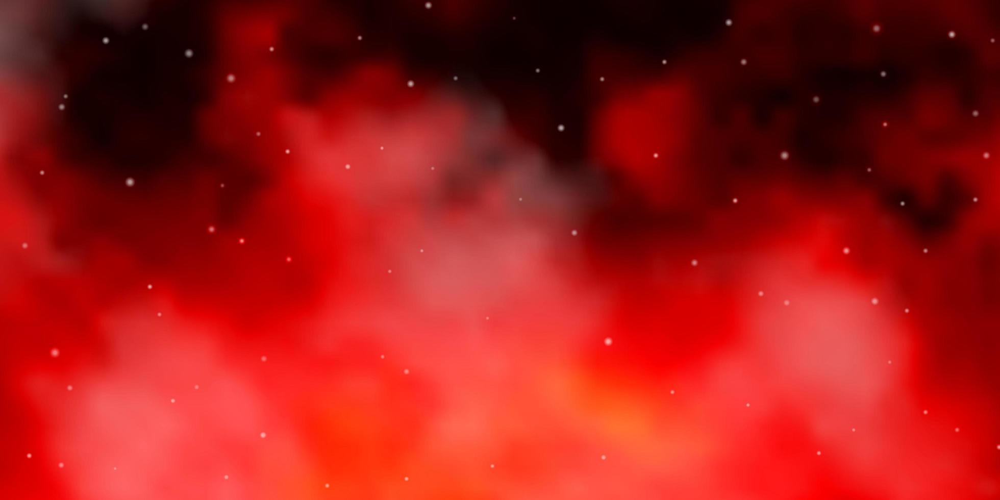 Light Orange vector background with small and big stars.