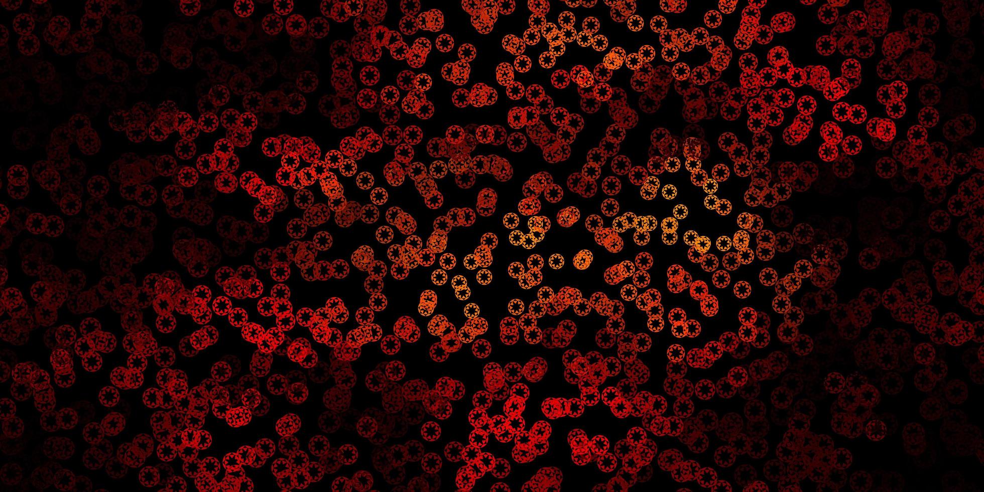 textura de vector rojo oscuro, amarillo con discos.