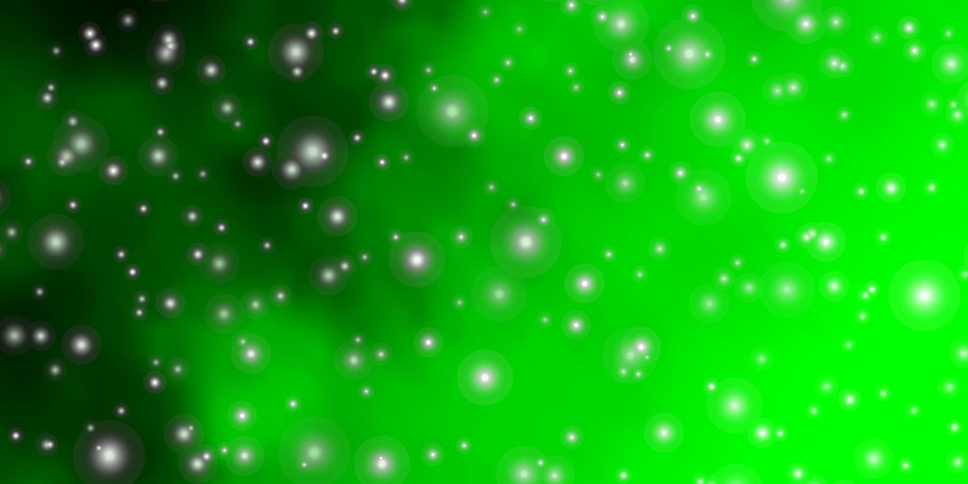 textura de vector verde claro con hermosas estrellas.