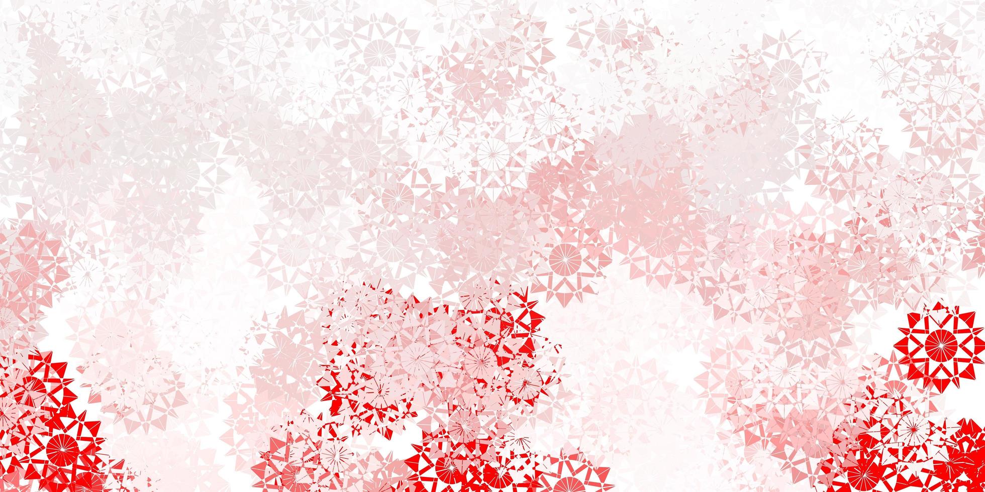 Light red vector texture with bright snowflakes.