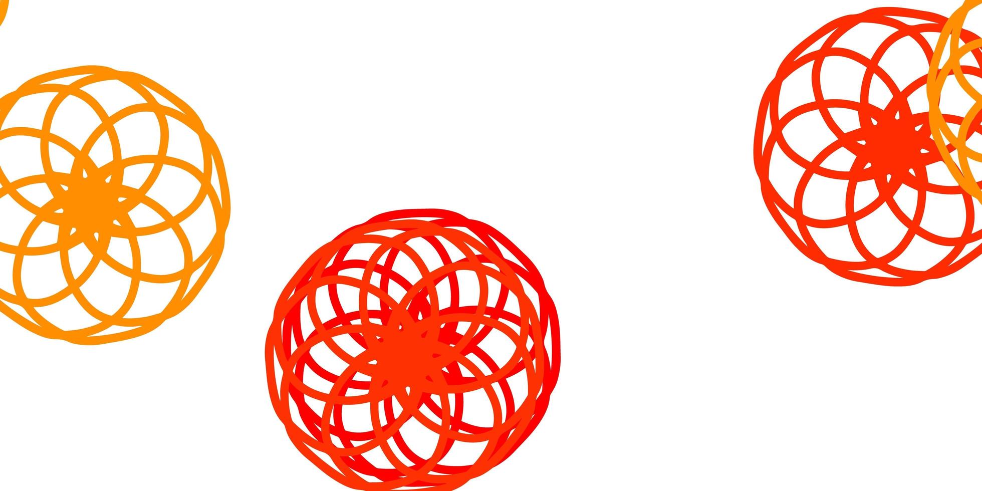 diseño de vector naranja claro con formas circulares.