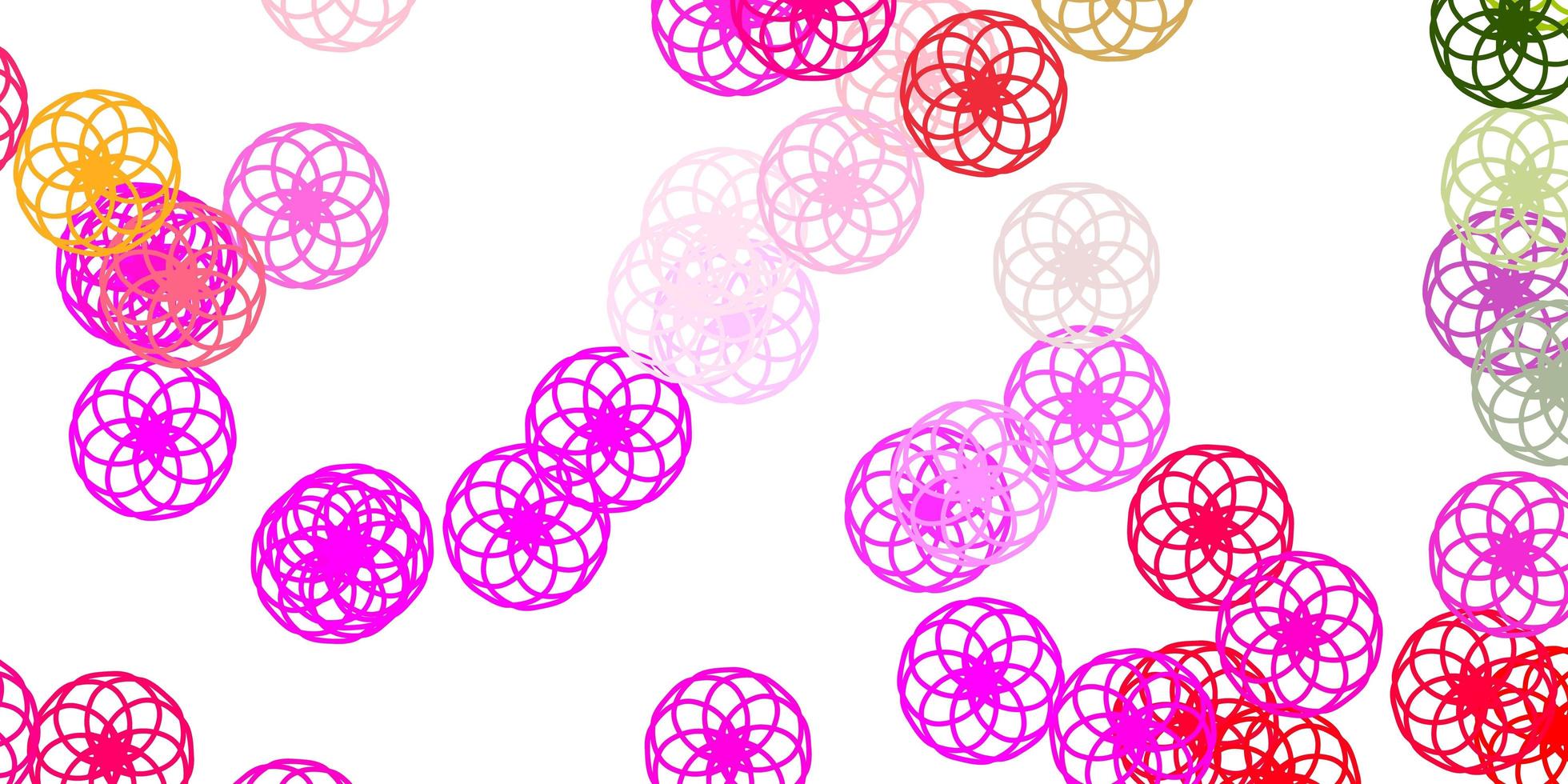 Light Pink, Green vector pattern with spheres.