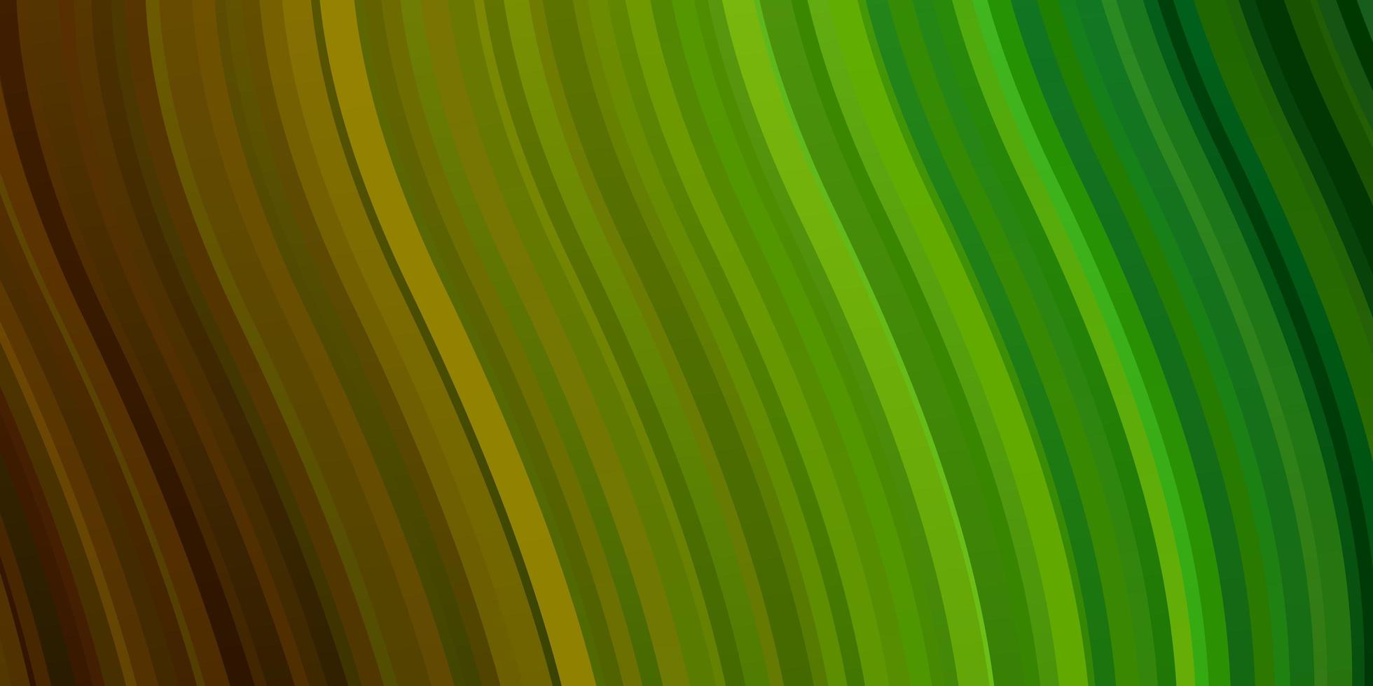 Light Green, Yellow vector template with curves.