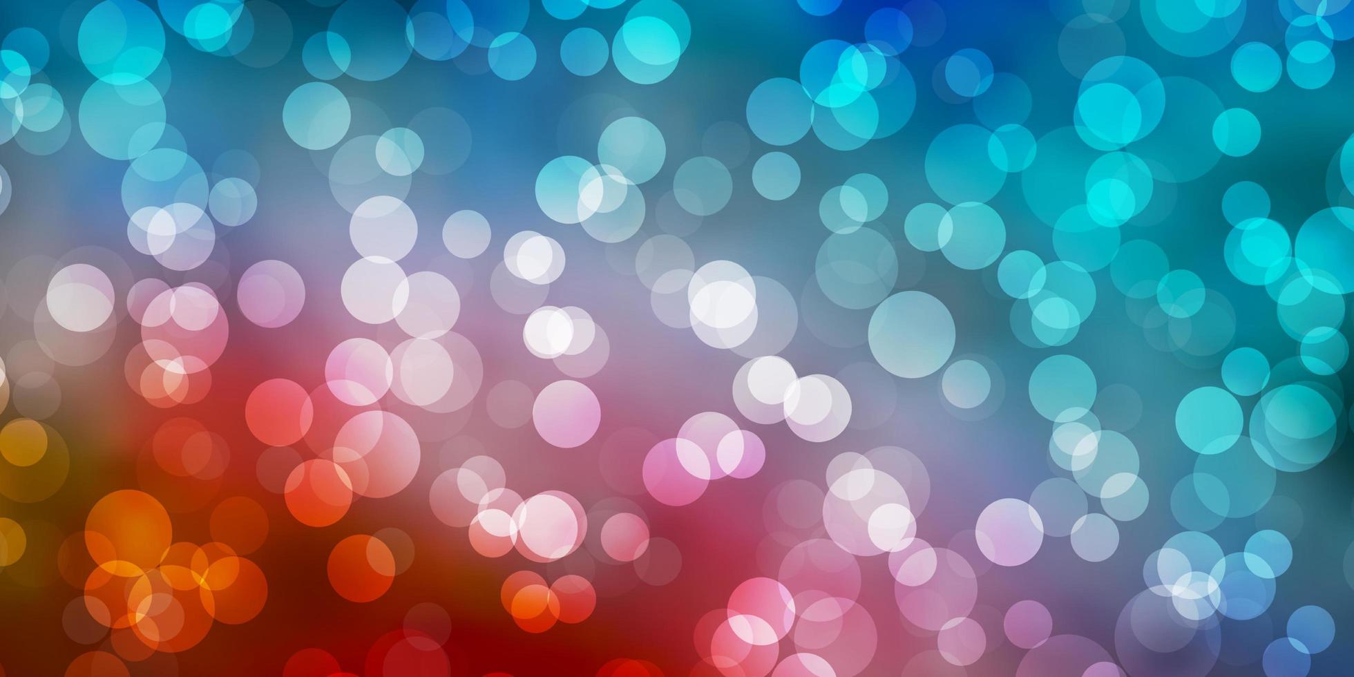 Light Blue, Red vector background with bubbles.