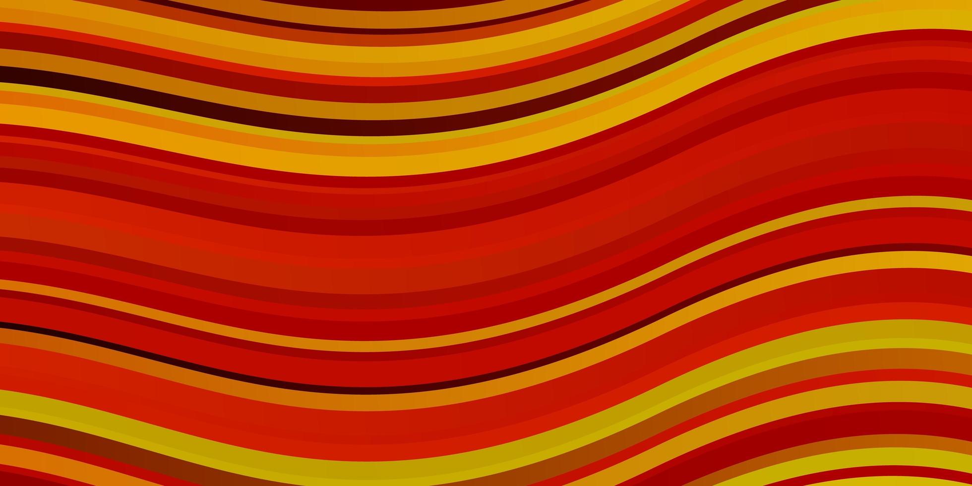 Light Orange vector pattern with curves.