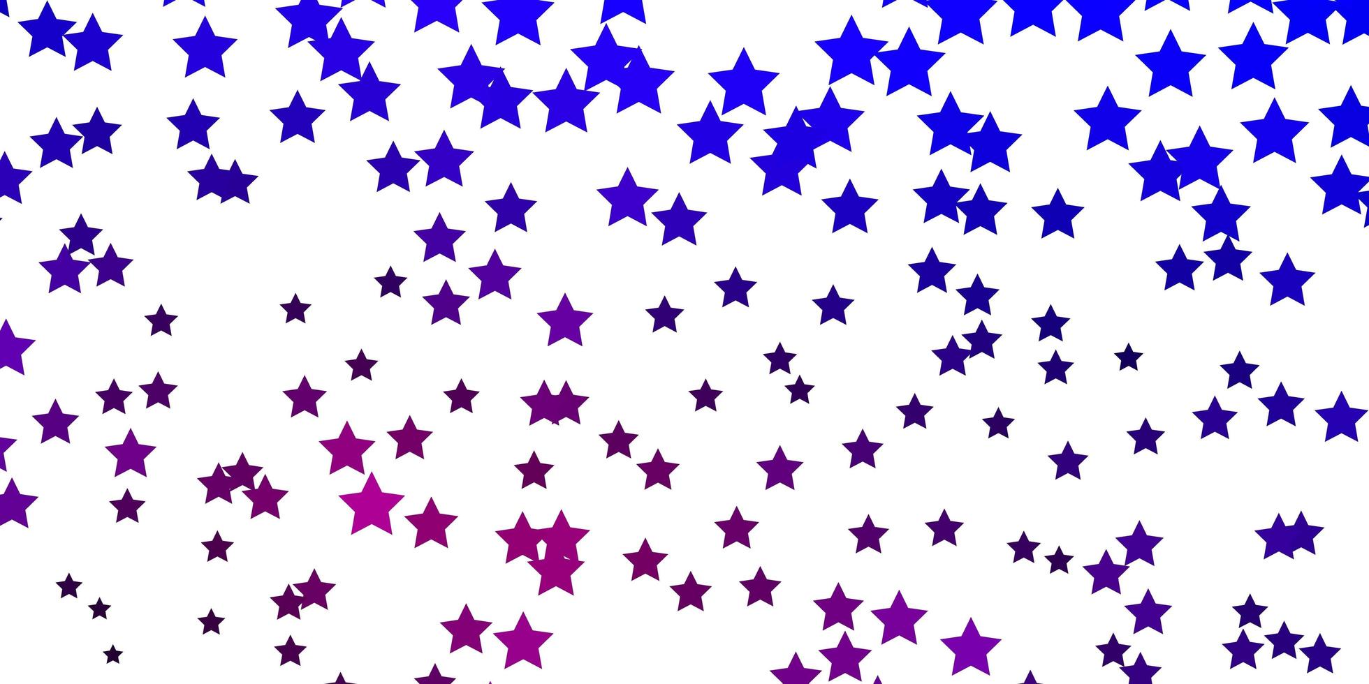 Light Blue, Red vector background with small and big stars.