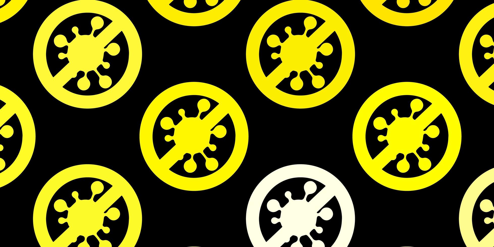 Dark Yellow vector template with flu signs.