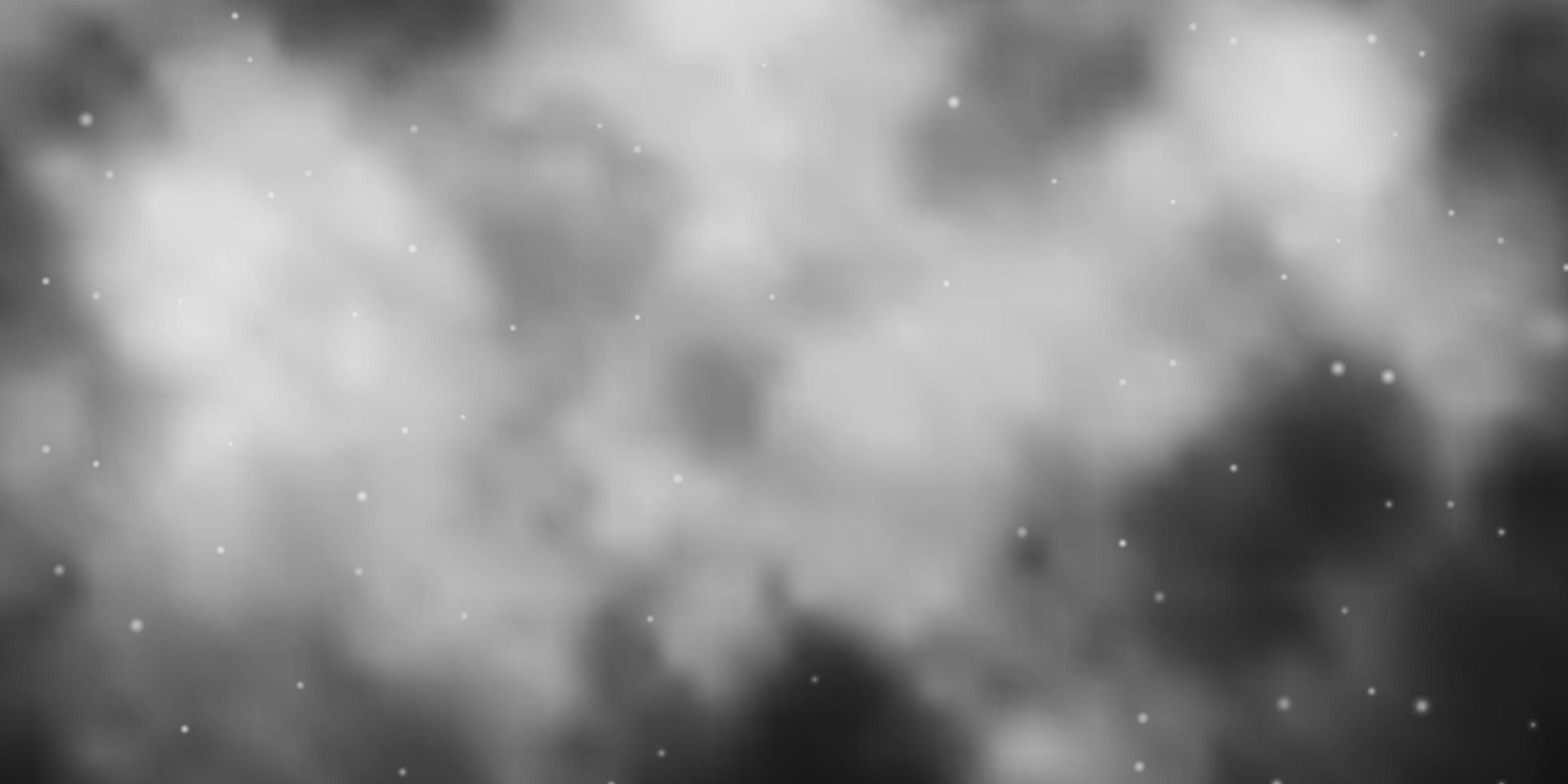 Light Gray vector background with small and big stars.