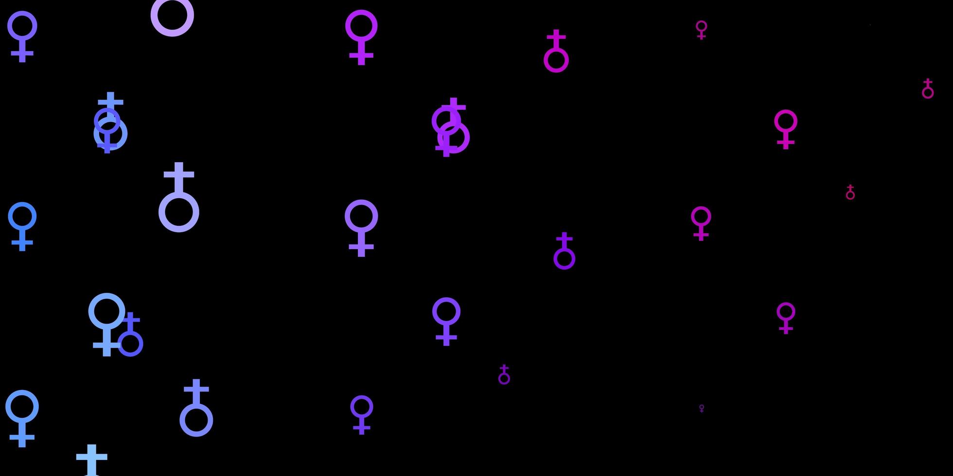 patrón de vector verde claro con elementos de feminismo.
