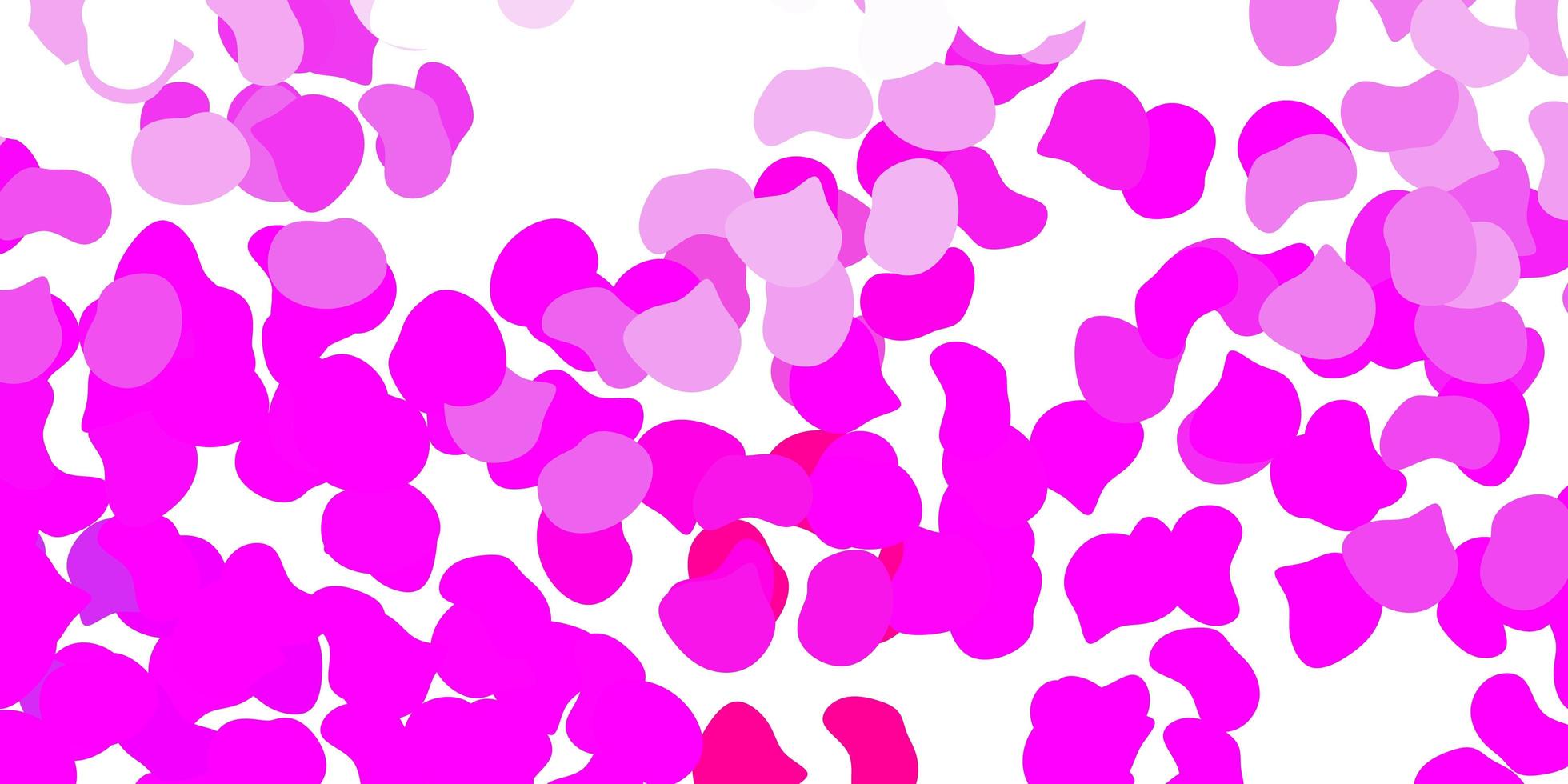 Light purple, pink vector texture with memphis shapes.