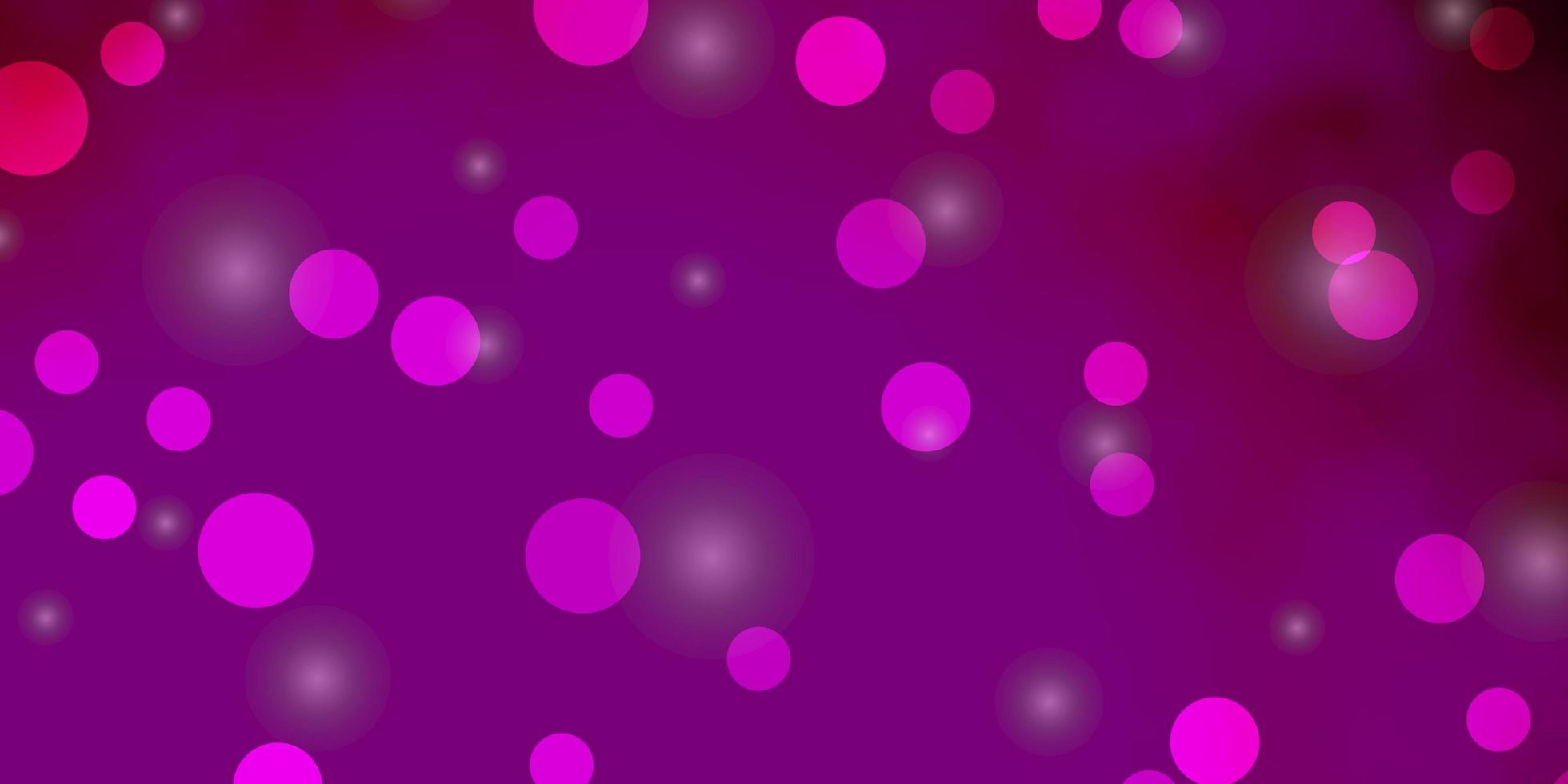 Light Pink vector template with circles, stars.