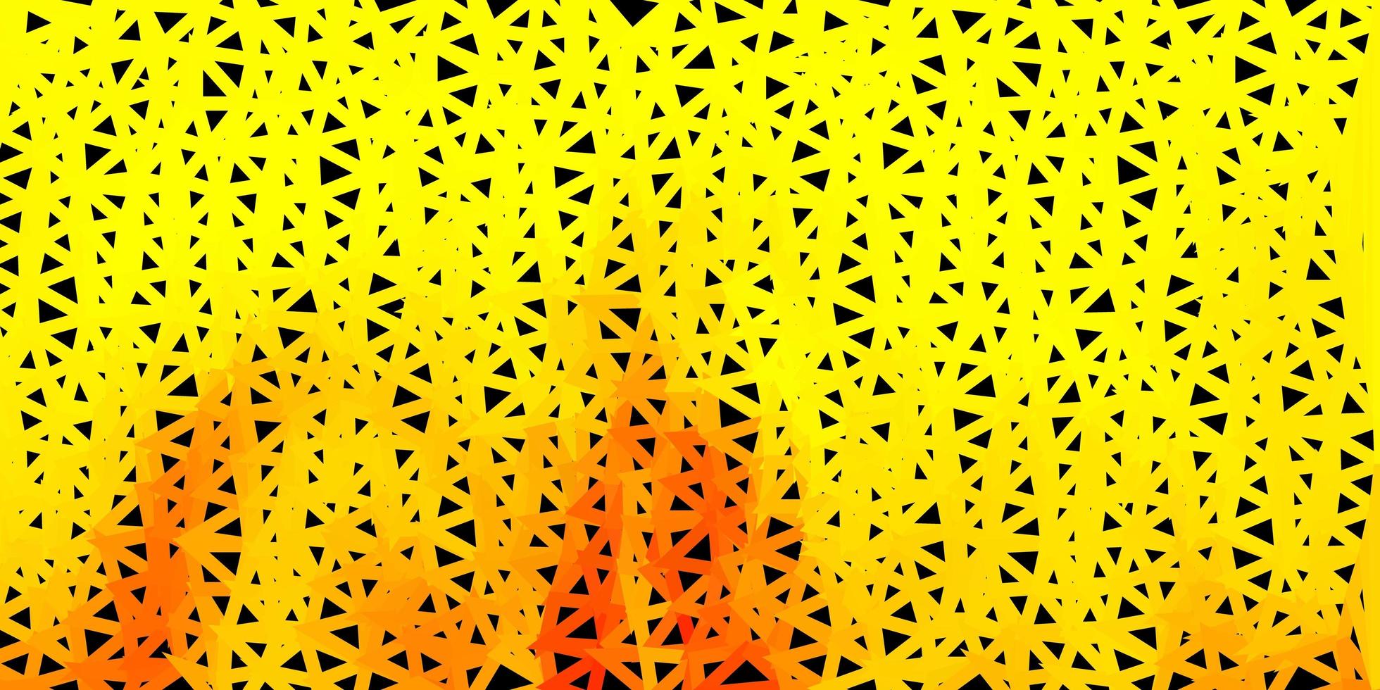 Light yellow vector abstract triangle texture.