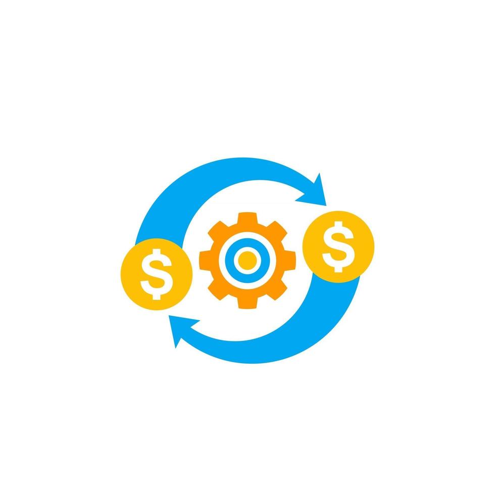 costs optimization, efficiency and cost management icon vector