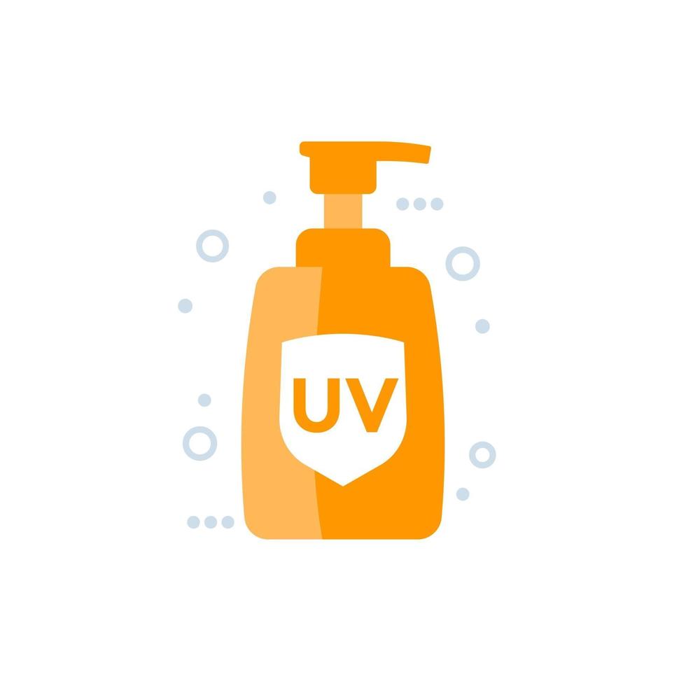 sunscreen, sunblock vector flat icon