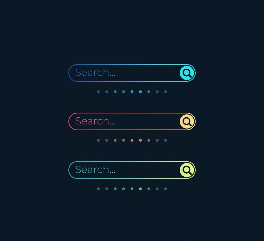 Search bars vector elements for ui, web and apps