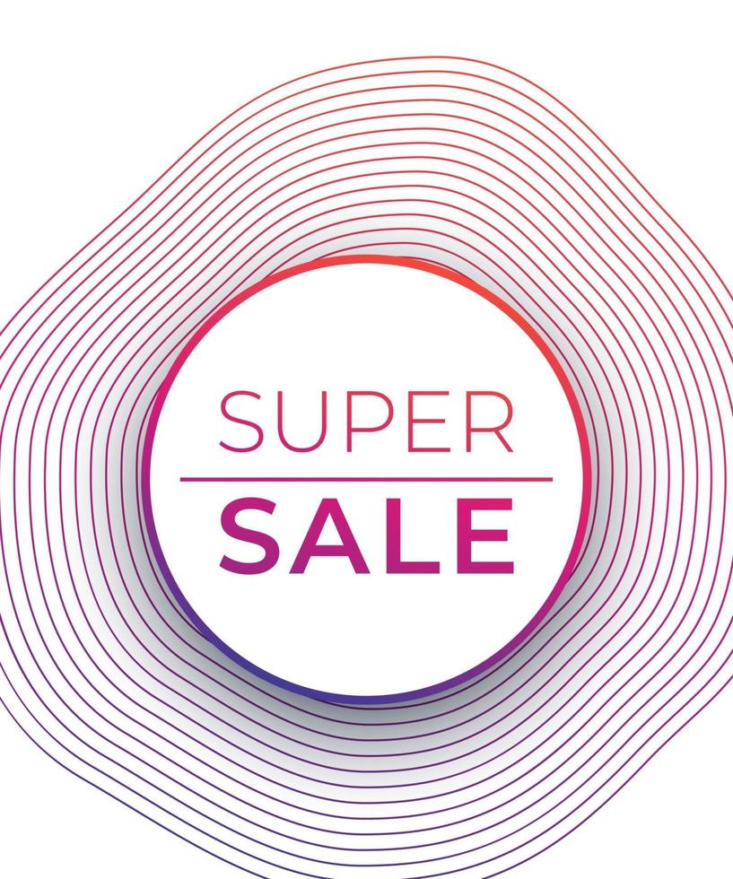 Super sale vector trendy banner, poster design