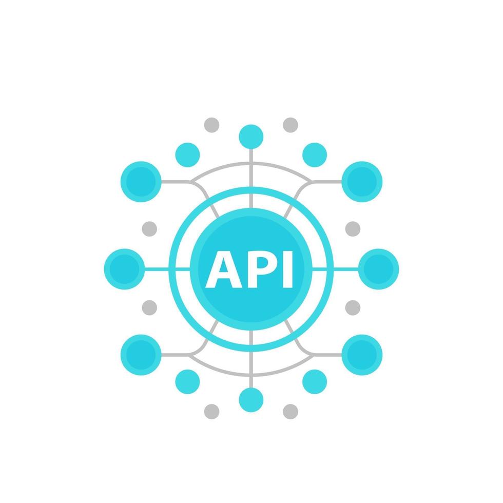 API, application programming interface vector illustration