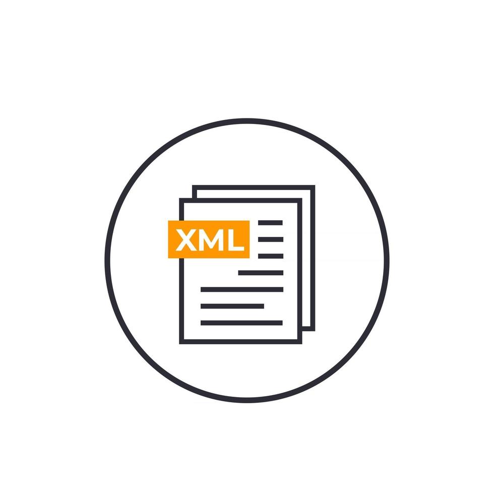 XML icon on white vector