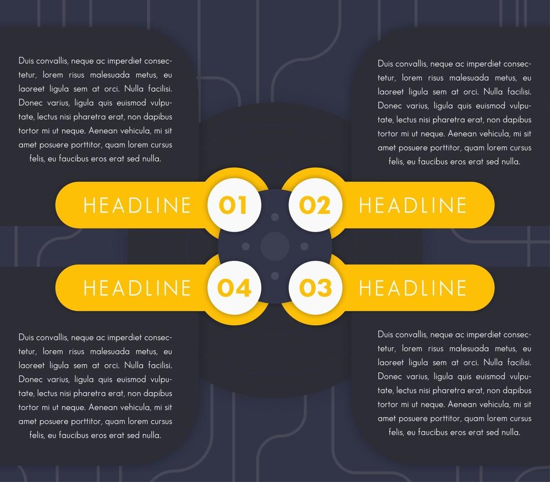 1,2,3,4, step labels, timeline, vector infographics design