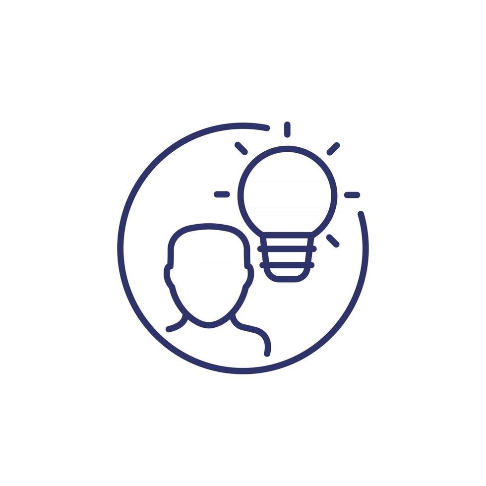 idea or insight line icon vector