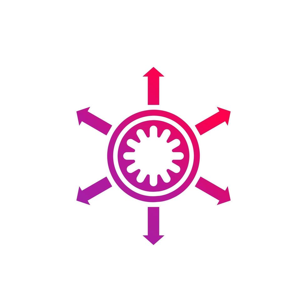 virus outbreak vector icon on white