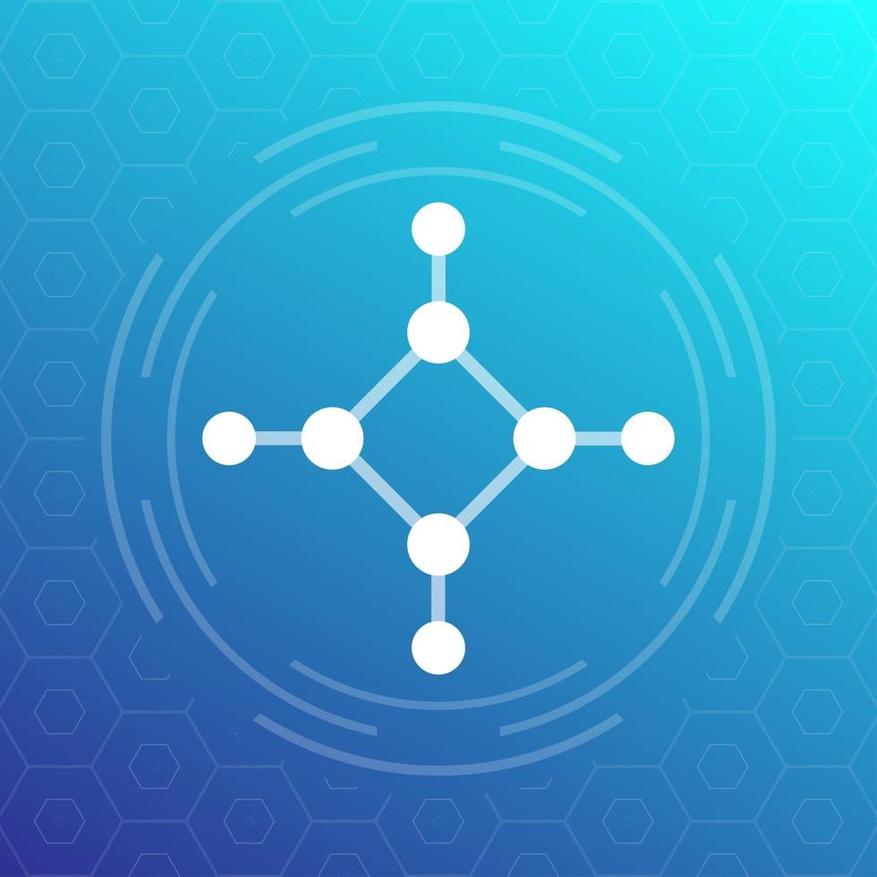 molecule, chemical compound icon, vector