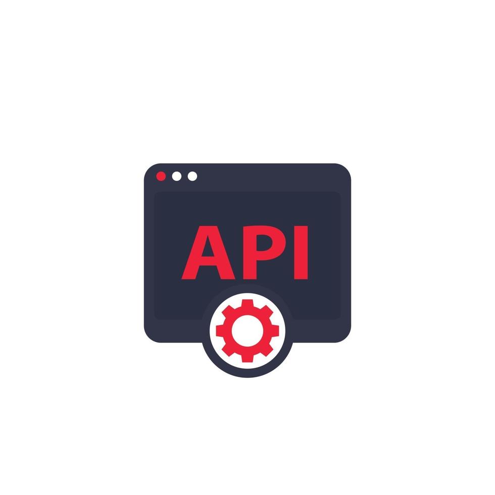 API, application programming interface icon vector