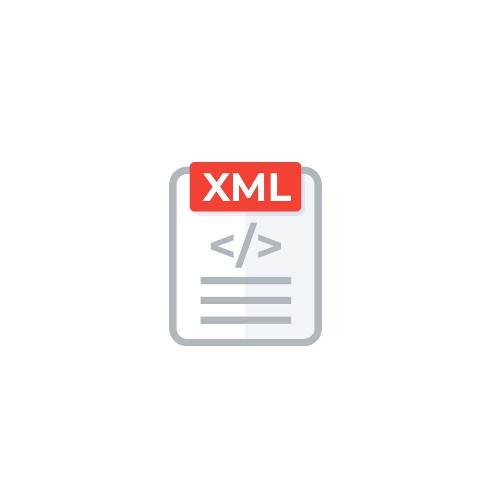 XML file vector icon