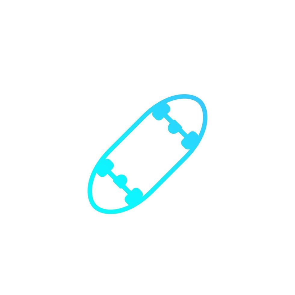 skateboard vector icon with trendy gradient