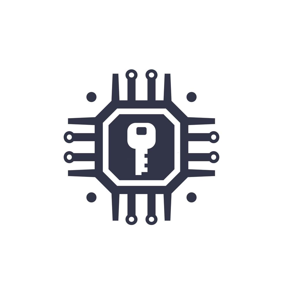 Encryption, cryptography, data protection vector icon