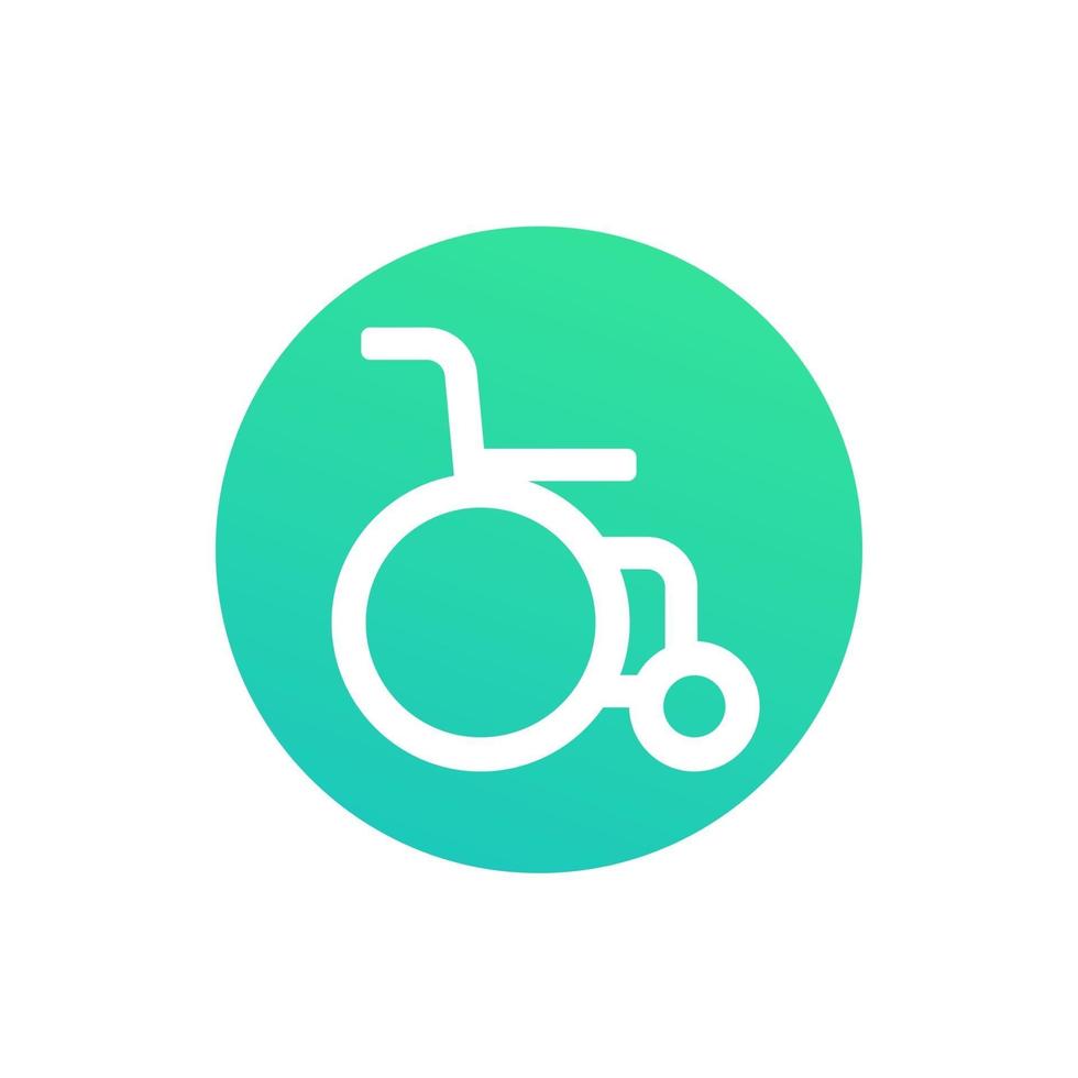 wheelchair icon, vector