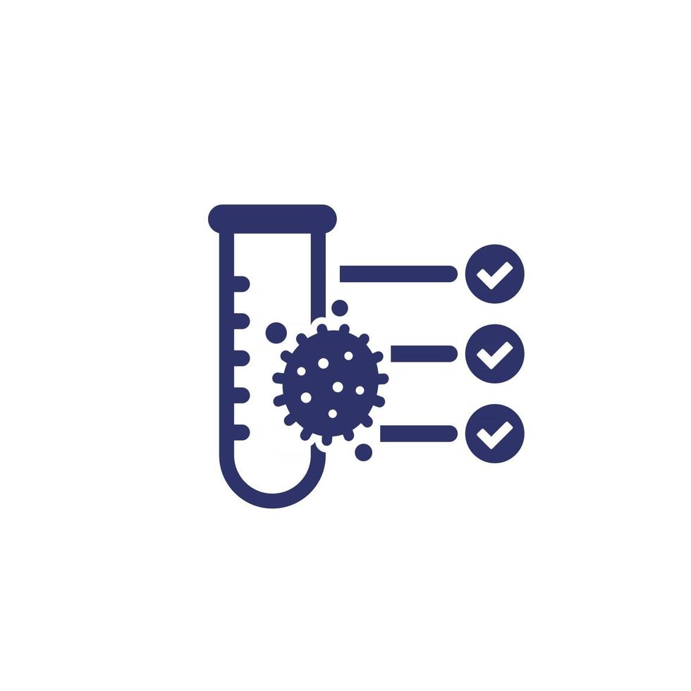 virus and test tube icon vector
