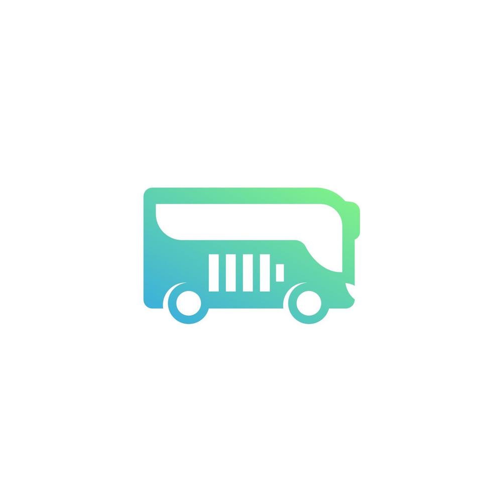 electric bus vector icon