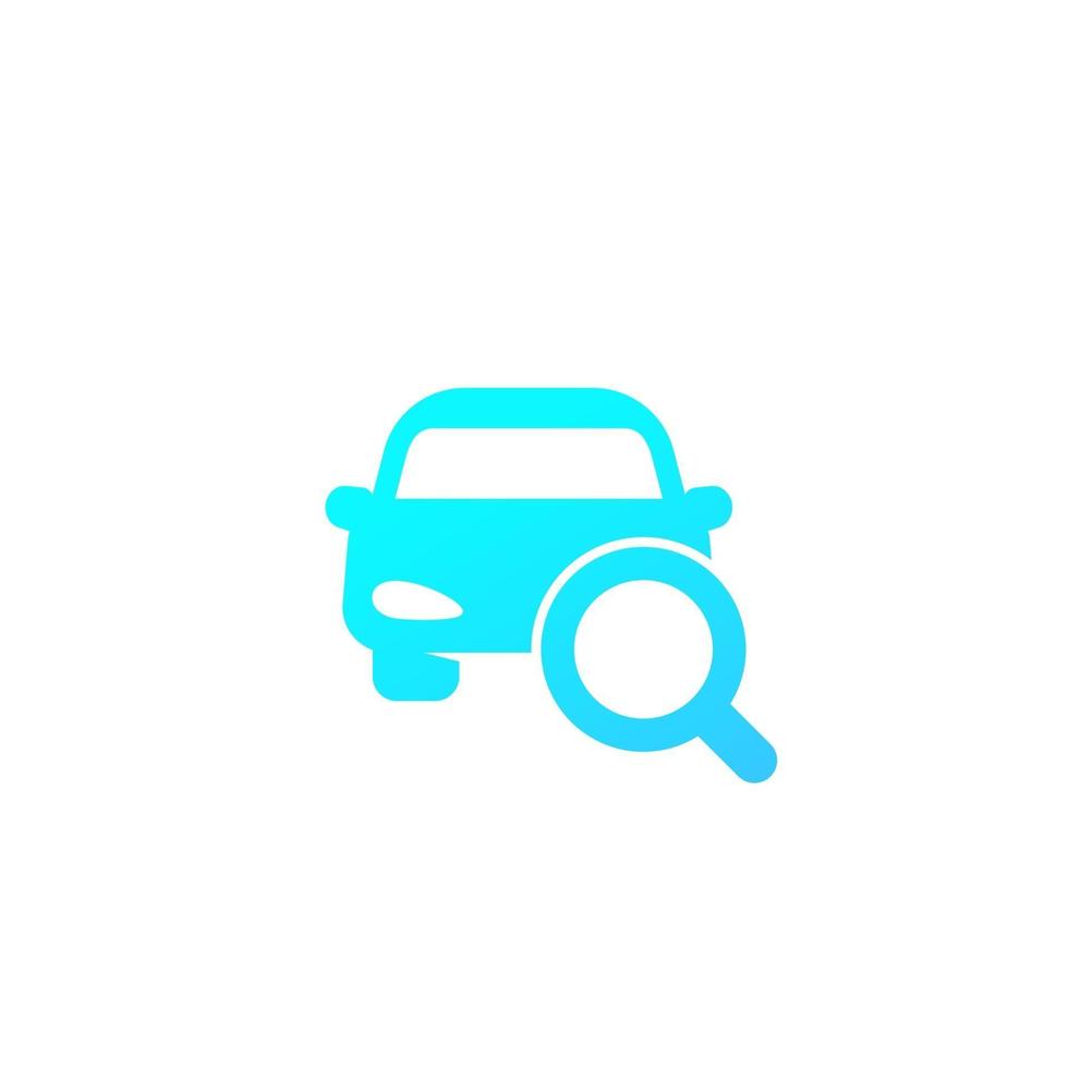 car search icon on white vector