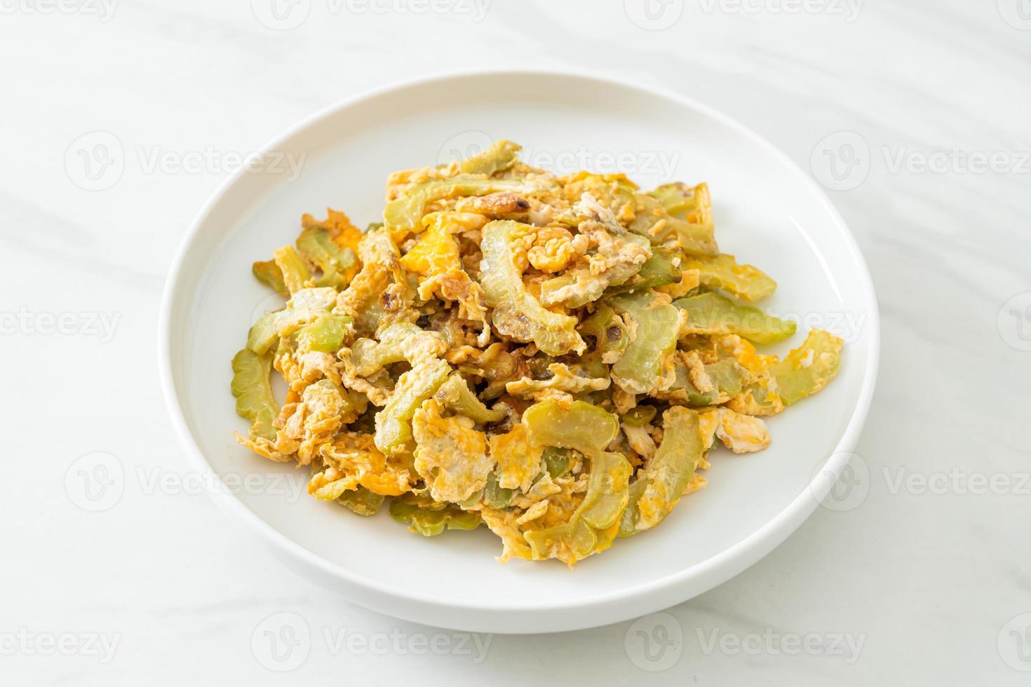 Stir Fried Bitter Gourd with Egg photo