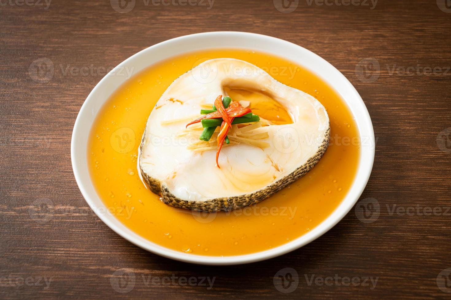 Steamed Cod Fish with Soy Sauce 3006303 Stock Photo at Vecteezy