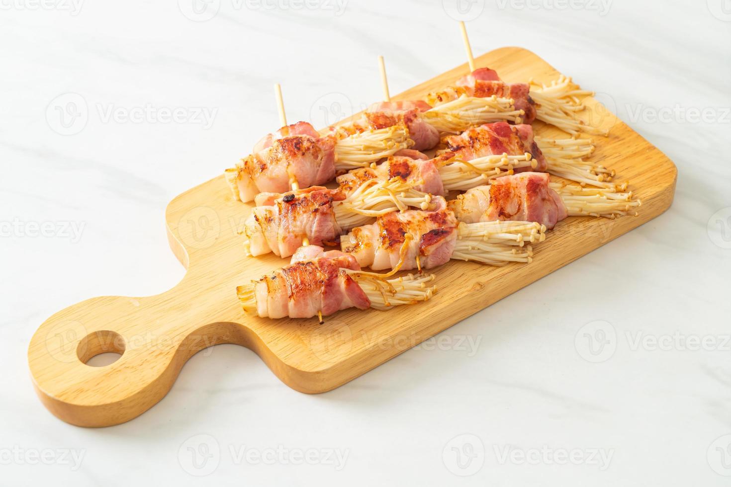 Bacon Wrapped Golden Needle Mushroom photo