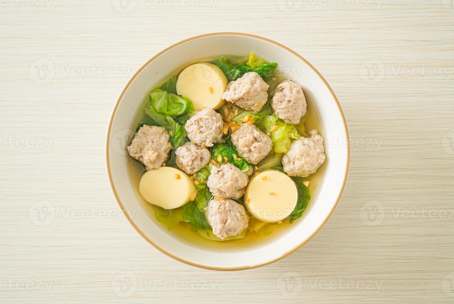 Clear Soup with Tofu and Minced Pork photo