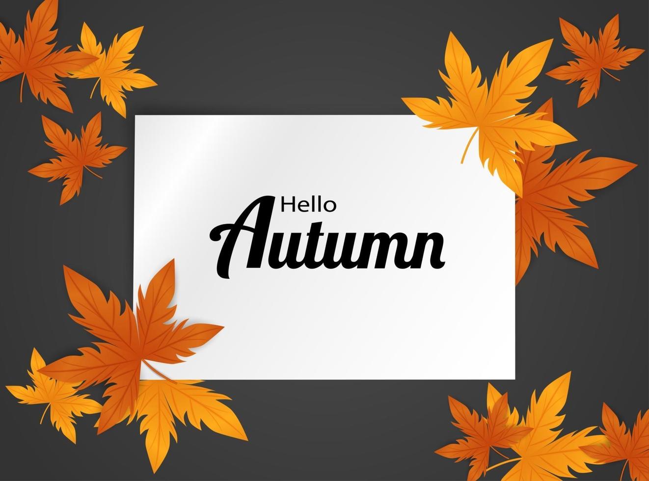 Hello Autumn background. vector