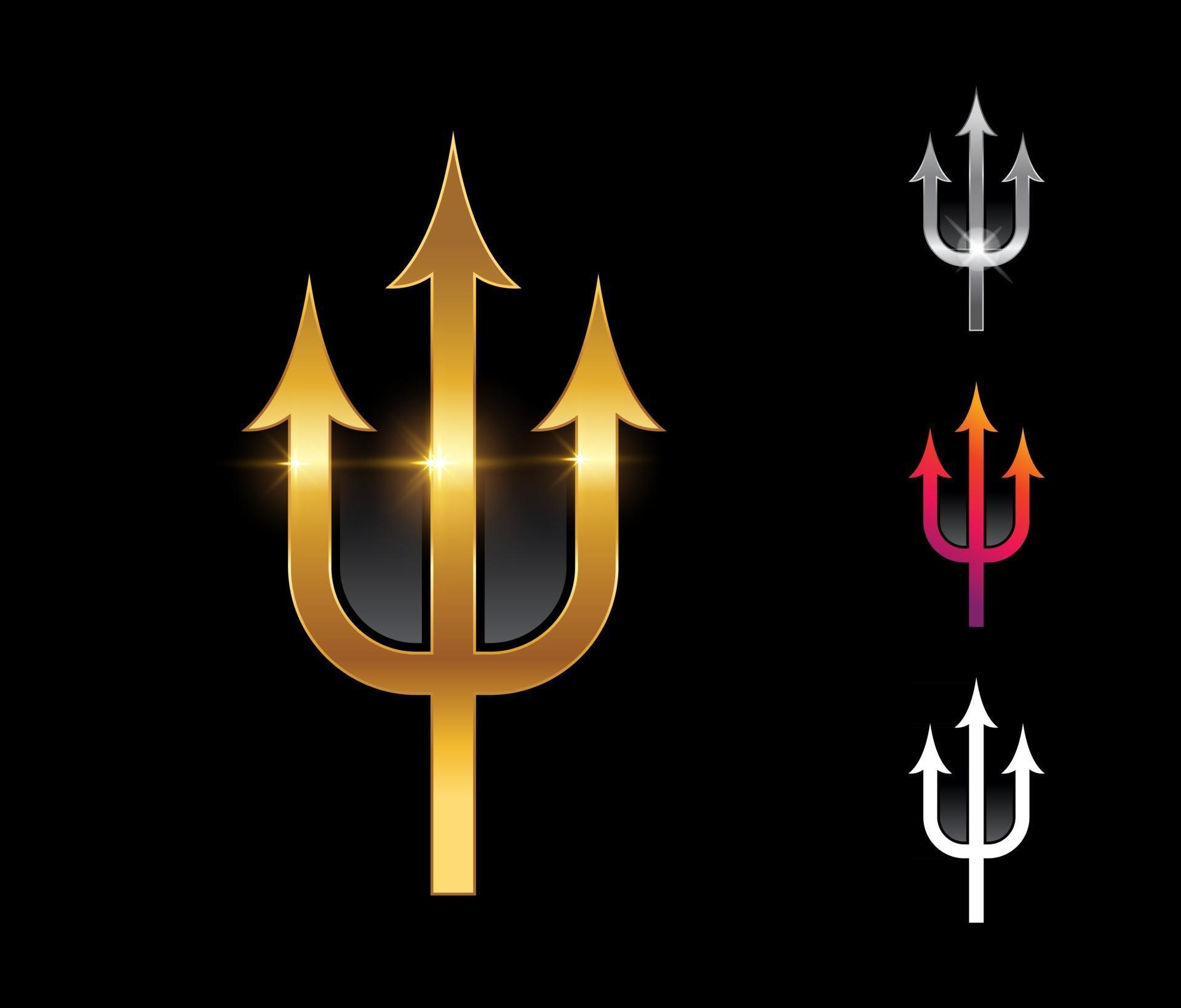 Golden Trident Vector Sign 3007020 Vector Art at Vecteezy