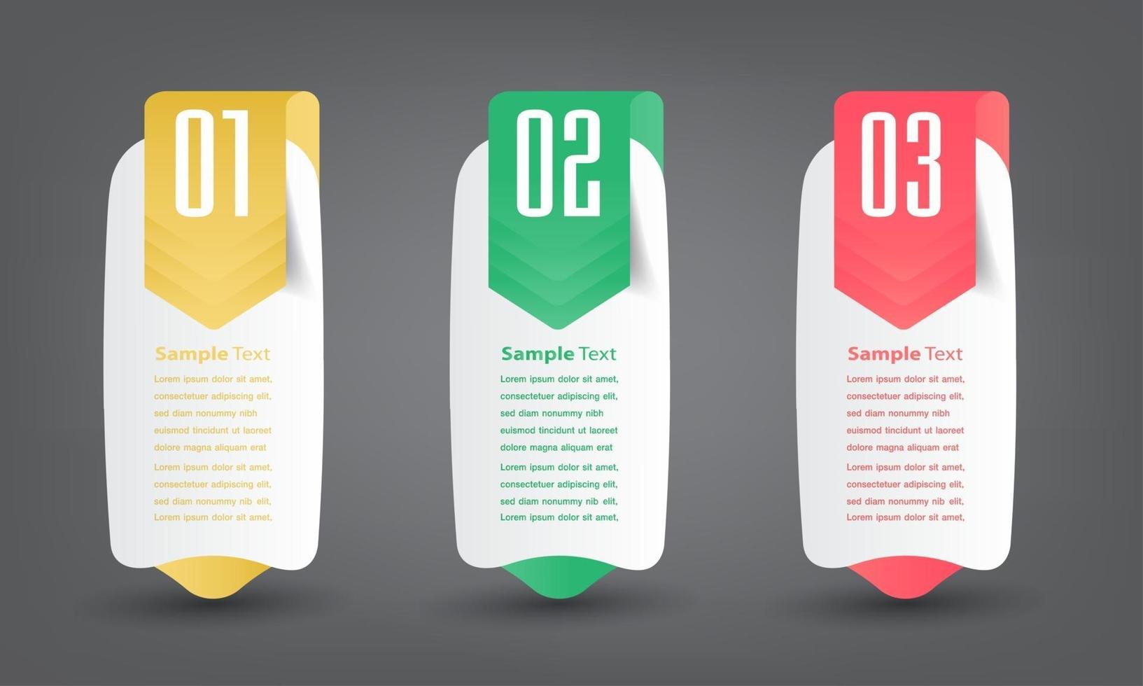 modern text box template, infographics banner vector