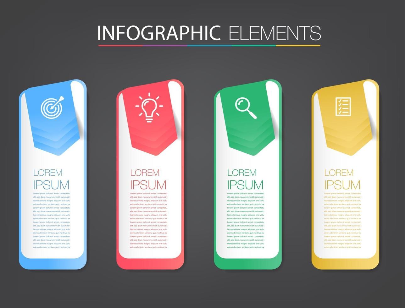 modern text box template, infographics banner vector