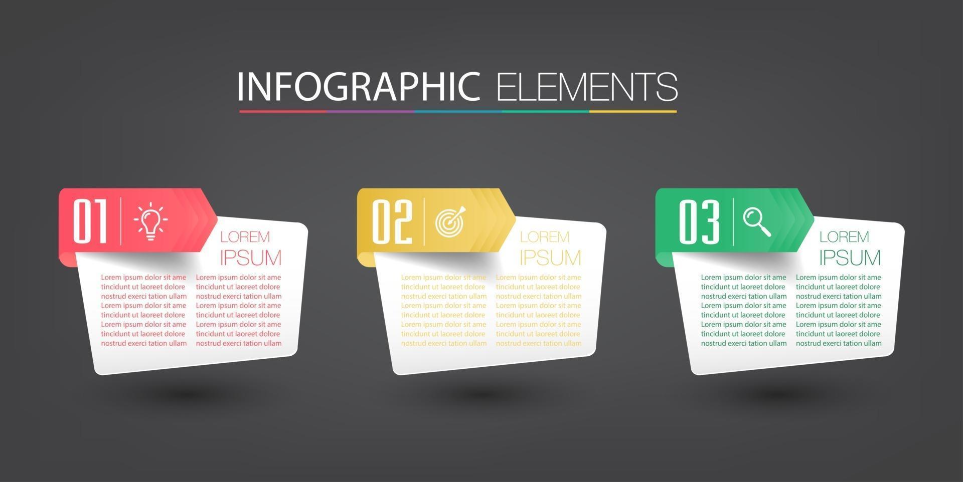 modern text box template, infographics banner vector