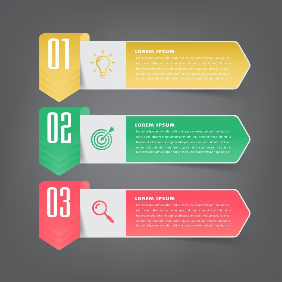 modern text box template, infographics banner vector