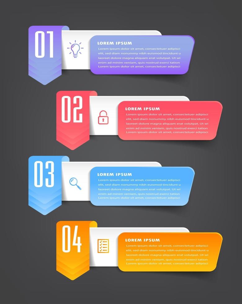 modern text box template, infographics banner vector
