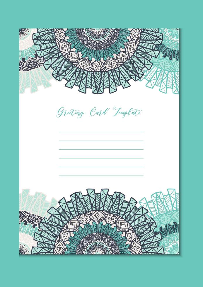 Mandala oriental template card vector