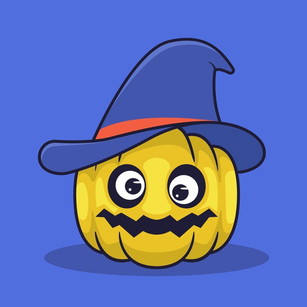 Jack o lantern use witch hat illustration vector