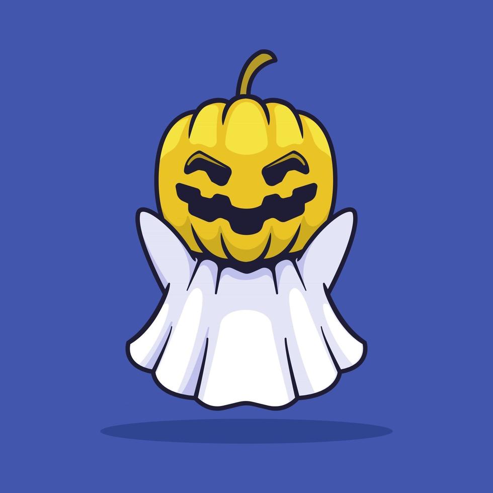 Ilustración de vector espeluznante jack o lantern