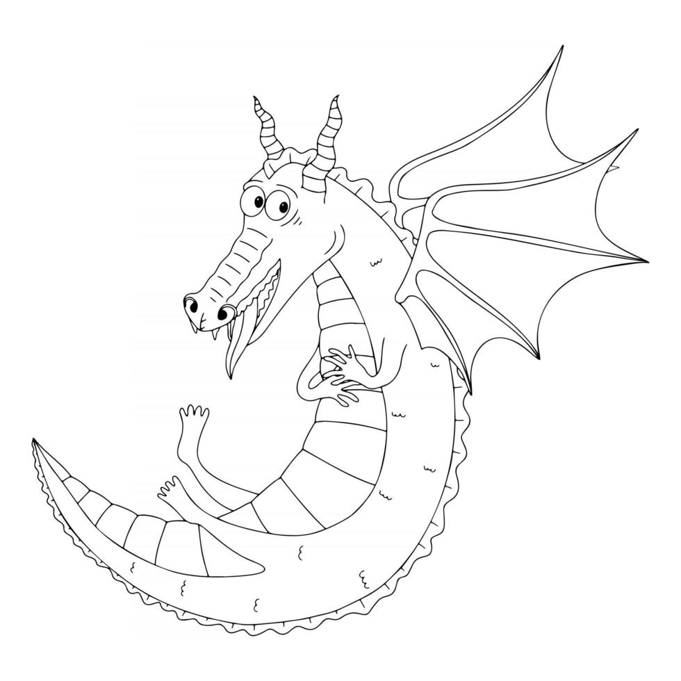 ilustración vectorial de un dragón vector