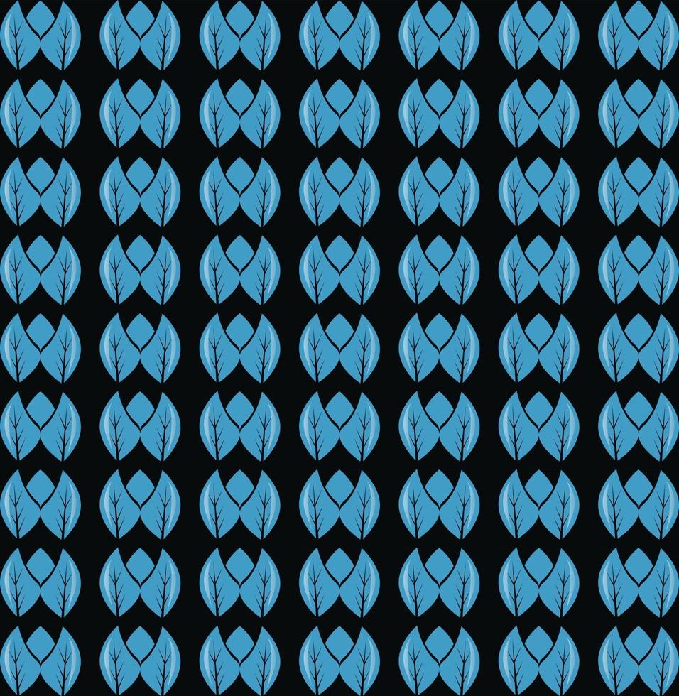 blue leaf seamless pattern design vector